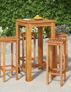 vidaXL Градински бар комплект от 5 части акация масив