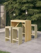 vidaXL Градински бар комплект от 5 части импрегниран бор