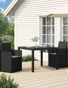 vidaXL Градински Dining Столове 2 бр. Антрацит и таупе ПП