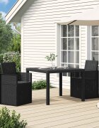 vidaXL Градински Dining Столове 2 бр. Антрацит ПП