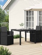 vidaXL Градински Dining Столове 2 бр. Антрацит ПП