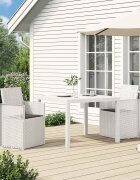 vidaXL Градински Dining Столове 2 бр. Бяло и антрацит ПП