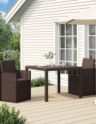 vidaXL Градински Dining Столове 2 бр. Кафяво и антрацит ПП