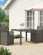 vidaXL Градински Dining Столове 2 бр. Светлосиво и антрацит ПП