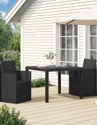 vidaXL Градински Dining Столове 2 pcs Антрацит 53 x 47 x 885 см ПП
