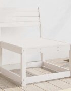 vidaXL Градински диван бял бор масив