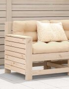 vidaXL Градински диван с подлакътник 69x62x705 см бор масив