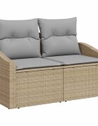 vidaXL Градински диван с възглавница 123 x 62 x 69 см полиратан
