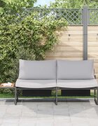 vidaXL Градински диван Светлосиво 2005 x 70 x 855 см Стомана