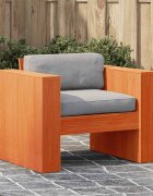 vidaXL Градински диван восъчнокафяв 79x60x62 см борово дърво масив
