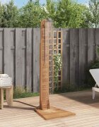 vidaXL Градински душ тиково дърво масив 70x75x204 см