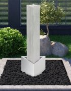 vidaXL Градински фонтан сребрист 377x326x110 см неръждаема стомана