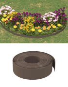 vidaXL Градински кантове 3 бр сиви 10 м 15 см полиетилен