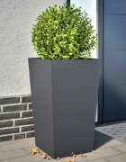 vidaXL Градински кашпи 2 бр антрацит 45x45x75 см стомана