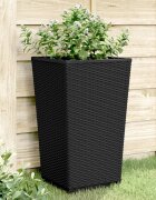 vidaXL Градински кашпи 2 бр черни 325x325x57 см PP