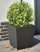 vidaXL Градински кашпи 2 бр черни 40x40x40 см стомана