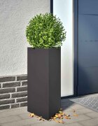 vidaXL Градински кашпи 2 бр черни триъгълна 40x345x75 см стомана
