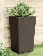 vidaXL Градински кашпи 2 бр кафяви 325x325x57 см PP