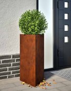 vidaXL Градински кашпи 2бр триъгълни 40x345x75см атмосферна стомана