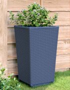 vidaXL Градински кашпи 4 бр синьо сив 325x325x57 см PP