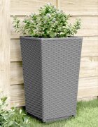 vidaXL Градински кашпи 4 бр светлосиви 325x325x57 см PP