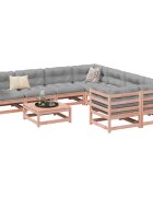 vidaXL Градински комплект диван от 9 части дугласка ела масив