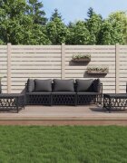 vidaXL Градински комплект от 5 части с възглавници антрацит стомана