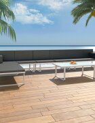 vidaXL Градински комплект от 5 части textilene алуминий черен