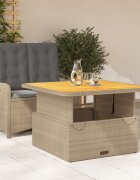 vidaXL Градински комплект с възглавници 2 части бежов полиратан
