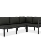 vidaXL Градински комплект с възглавници 4 части алуминий антрацит