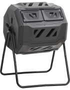 vidaXL Градински компостер черен 73x64x95 см 160 л