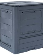 vidaXL Градински компостер сив 60x60x73 см 260 л
