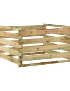 vidaXL Градински ламелен компостер 120x120x70 см импрегниран бор