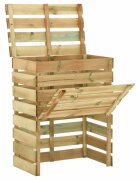 vidaXL Градински ламелен компостер 80x50x100 см импрегниран бор
