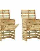 vidaXL Градински ламелни компостери 2 бр 80x50x100 см импрегниран бор