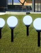 vidaXL Градински лампи за пътека 8 бр LED 15 см с анкер за земя