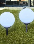vidaXL Градински лампи за пътеки 2 бр LED 30 см със земен шип