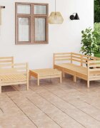 vidaXL Градински лаундж комплект 6 части бор масив