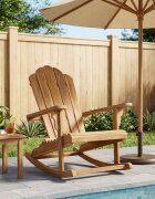 vidaXL Градински люлеещ се стол Adirondack Натурално