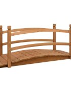 vidaXL Градински мост 140x60x60 см масивен чам