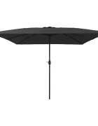 vidaXL Градински парасол Антрацит 295 x 295 x 245 см