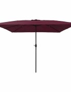 vidaXL Градински парасол Бордо червен 295 x 295 x 245 см