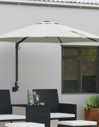 vidaXL Градински парасол Пясък 248 x 248 x 148 см Полиестер и стомана
