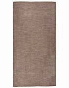 vidaXL Градински плоскотъкан килим 100x200 см кафяв