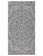 vidaXL Градински плоскотъкан килим 100x200 см синя шарка