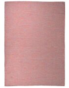 vidaXL Градински плоскотъкан килим 140x200 см червен