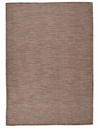 vidaXL Градински плоскотъкан килим 140x200 см кафяв