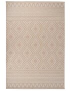 vidaXL Градински плоскотъкан килим 160x230 см кафяви шевици
