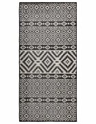 vidaXL Градински плоскотъкан килим 80x150 см черни шевици