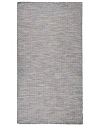 vidaXL Градински плоскотъкан килим 80x150 см кафяво и синьо